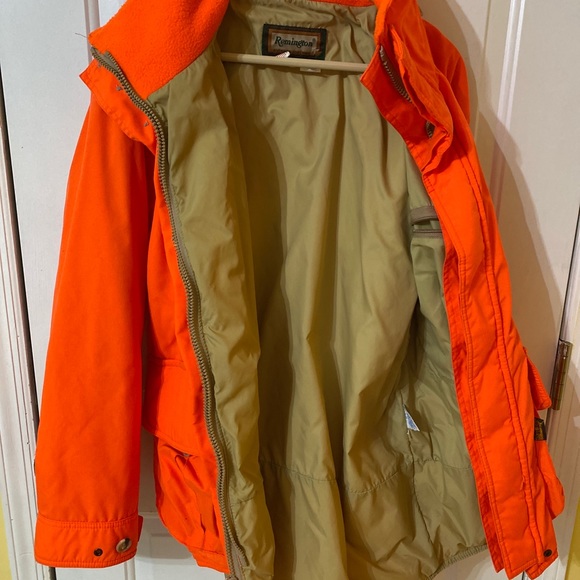 VINTAGE Remington Orange Hunting Goretex Thermolite Hunting Coat Jacket M - Picture 2 of 8
